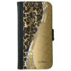 Elegant Black & Gold Damasks With Silver Accents