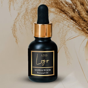  Elegant Black & Gold Essential Oil Dropper Bottle