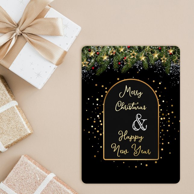 Elegant Black Gold Foil Christmas New Year  (Creator Uploaded)