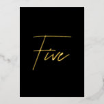 Elegant Black & Gold Foil Wedding Table Number<br><div class="desc">Add a touch of modern luxury to your wedding reception with this minimalist arched table number, featuring an elegant gold foil look script on clear acrylic. The design mimics real foil with a subtle printed shimmer, offering an upscale effect without the cost. Perfect for modern, chic, or romantic wedding themes....</div>