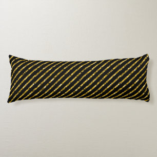 Elegant Black Gold Glitter Glam Sparkle Bedding Body Cushion
