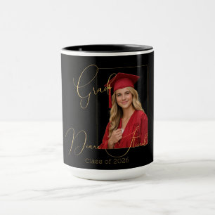 Elegant Black & Gold Graduation  Mug