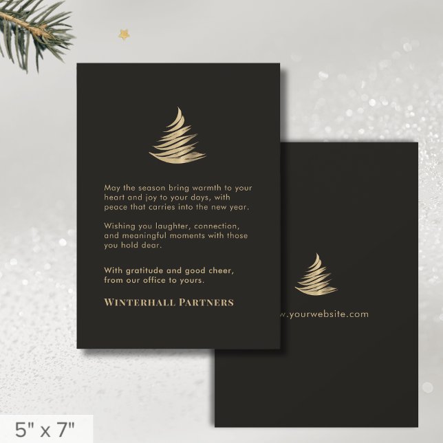 Elegant Black Gold Holiday Wishes Business (Creator Uploaded)