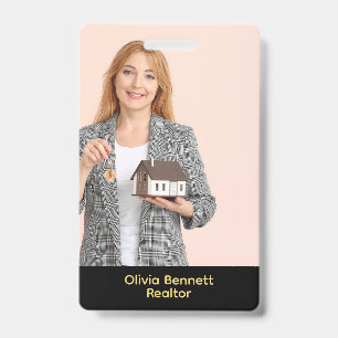 Elegant Black & Gold ID Badge