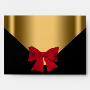 Elegant Black Gold Invitation Envelope
