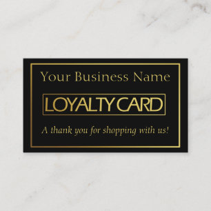 Elegant Black & Gold Loyalty Card