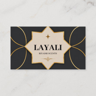 Elegant Black Gold Luxury Business Card | Modern P