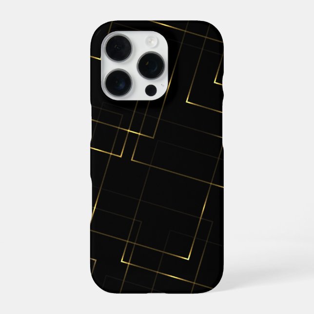 Elegant Black & Gold Marble iPhone Case (Back)