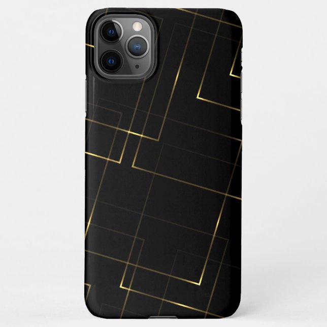 Elegant Black & Gold Marble iPhone Case (Back)