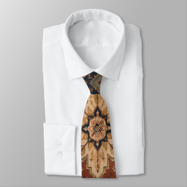 Elegant Black & Gold Neck Tie (Tied)