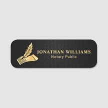 Elegant Black & Gold Notary Public 