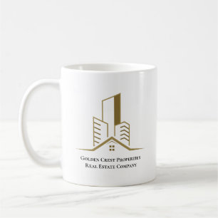 Elegant Black & Gold Personalised Realtor Coffee Mug