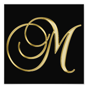 ELEGANT BLACK GOLD  PHOTO PRINT