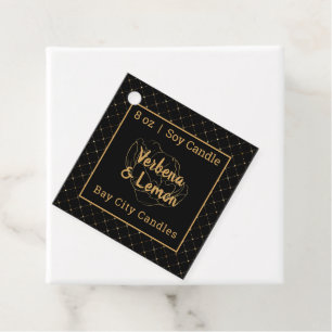 Elegant Black & Gold Product Gift Tags