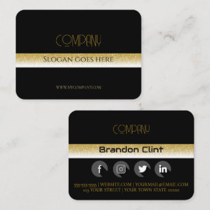Elegant black gold professional business card