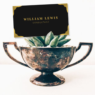 Elegant Black & Gold Professional Minimal Business Card