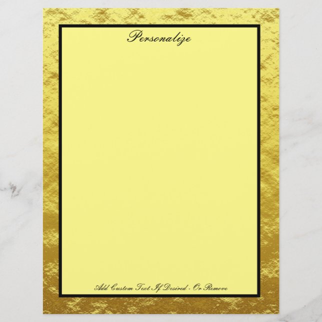 Elegant Black & Gold Professional Personalise (Front)