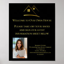 Elegant Black&Gold Real Estate Agent Welcome