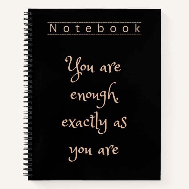 Elegant Black & Gold Spiral Notebook (Front)