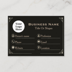 Elegant Black Gold Standard Business Card