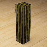 Elegant Black & Gold Stripes Wine Box<br><div class="desc">Elegant black and gold stripes pattern is perfect for weddings,  anniversaries or other special events.</div>