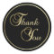 Elegant Black Gold Thank You Envelope Seals