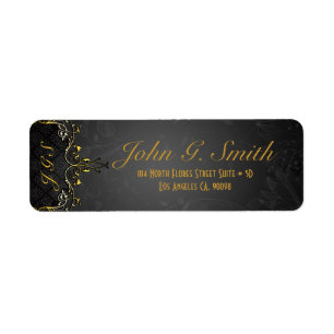 Elegant Black & Gold Vintage Floral Frame