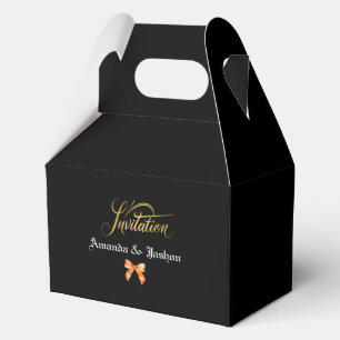Elegant Black Gold Wedding Create Your Own Favour Box