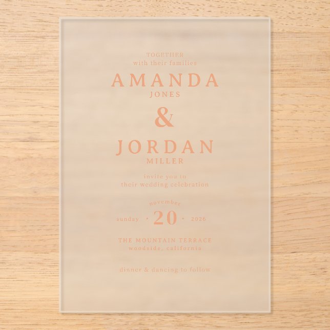 Elegant Black Gold Wedding Invitation (Front)