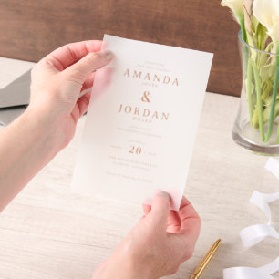 Elegant Black Gold Wedding Invitation