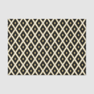 elegant black gold white diamond pattern tissue tissue paper