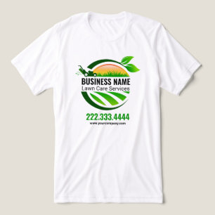Elegant Black Green Lawncare Landscaping Service Tri-Blend Shirt