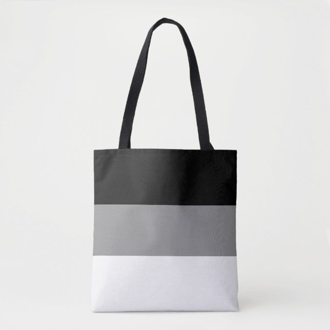 Elegant Black Grey and White Tote Bag (Front)
