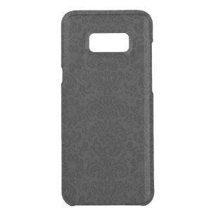 Elegant Black & Grey Floral Damasks Pattern Uncommon Samsung Galaxy S8 Plus Case