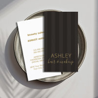 Elegant Black Grey Stripes Gold Hair Makeup
