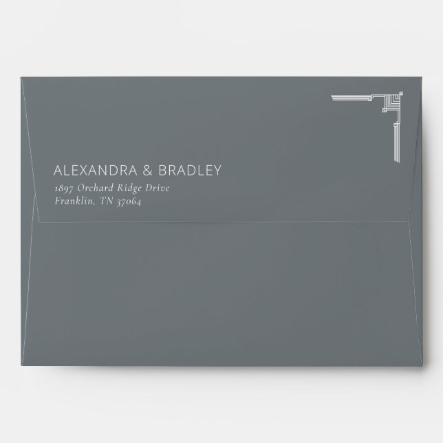 Elegant Black Gun Silhouette Envelope (Back (Top Flap))