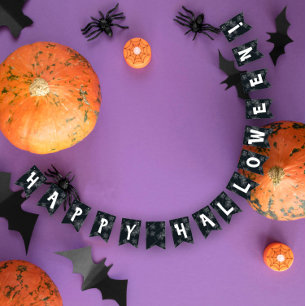 Elegant black Halloween Bunting
