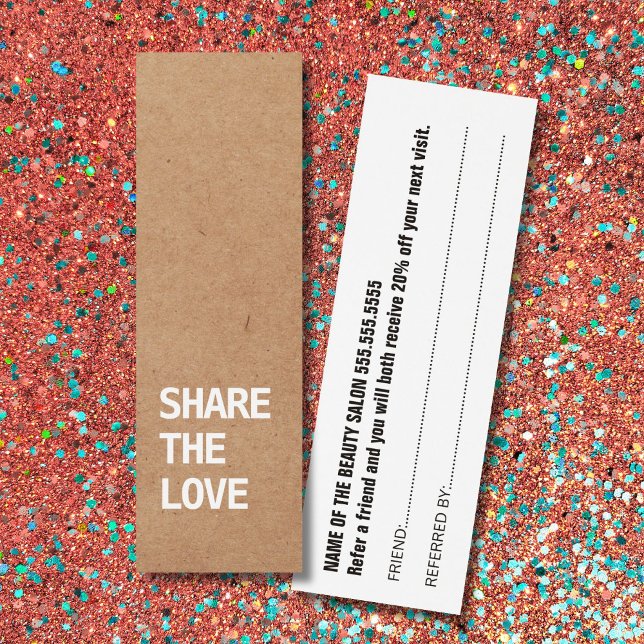 Elegant Black Kraft White Referral Card (Creator Uploaded)