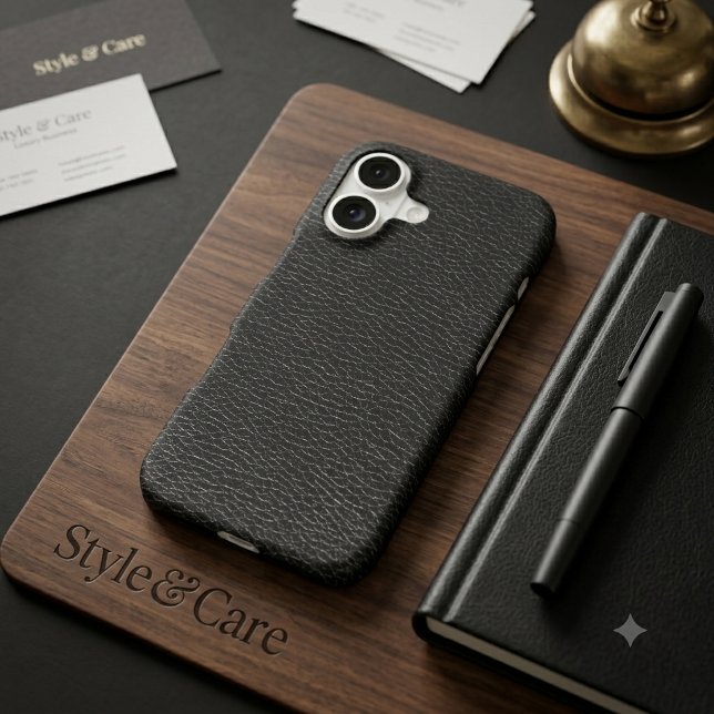 Elegant Black Leather Texture Finish Pattern (Elegant Black Leather Texture Finish Pattern iPhone 17 Case)