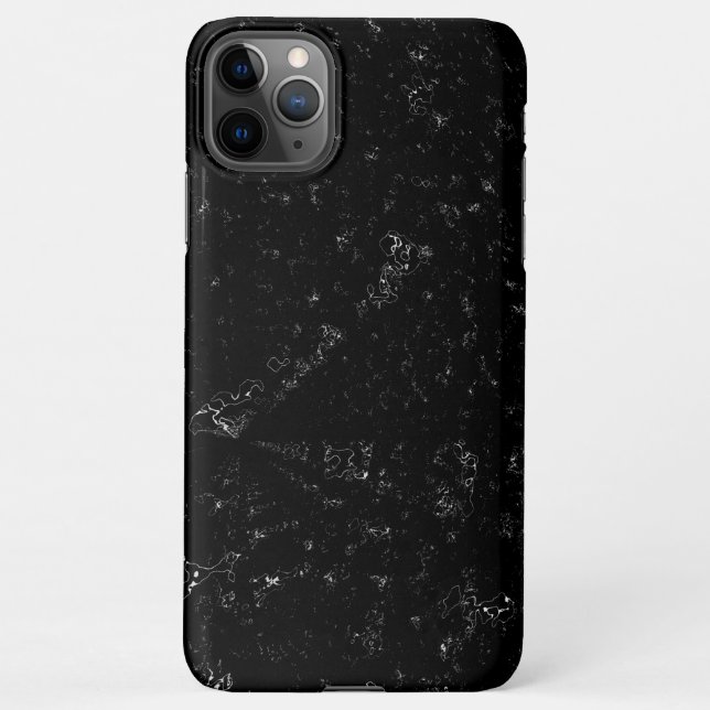 Elegant Black  Marble  iPhone Case (Back)