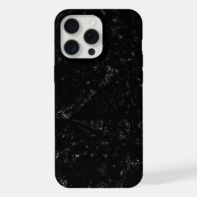 Elegant Black  Marble  iPhone Case (Back)