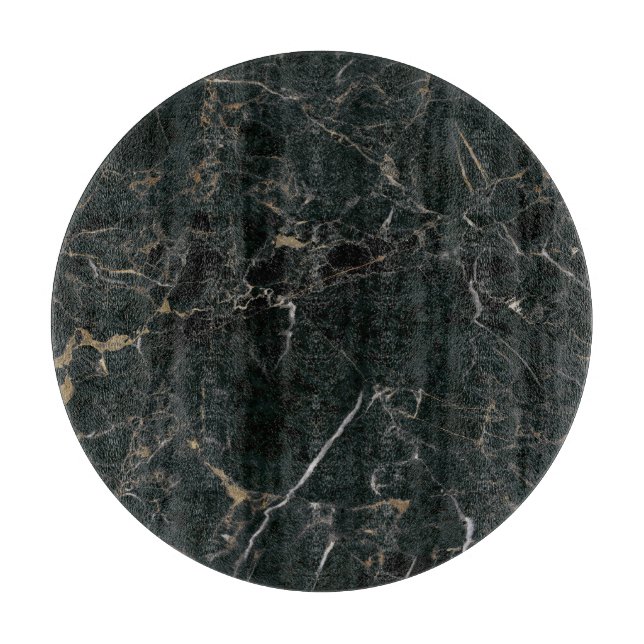 Elegant Black Marble: Textured Background Cutting Board (Front)