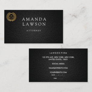 Elegant Black matt  Appointment Card