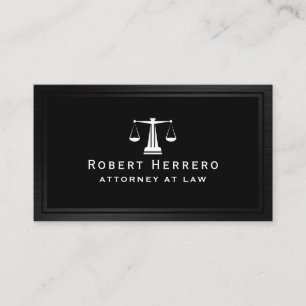 Elegant black metallic legal business card