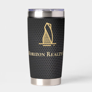 Elegant Black Metallic Real Estate Insulated Tumbler