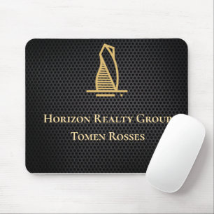 Elegant  Black  Metallic Real Estate Mousepad