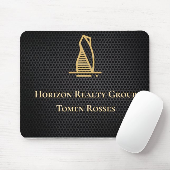 Elegant  Black  Metallic Real Estate Mousepad (With Mouse)