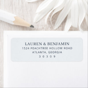 Elegant Black Minimalist Address Card