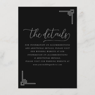 Elegant Black Minimalist Calligraphy Enclosure Card