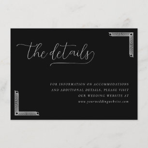 Elegant Black Minimalist Calligraphy Enclosure Card